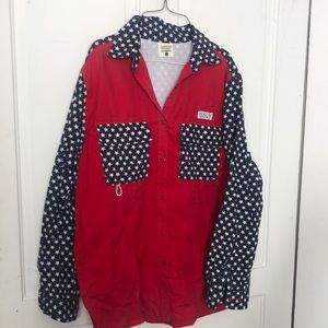 JADELYNN BROOKE Patriotic button up shirt Cute!